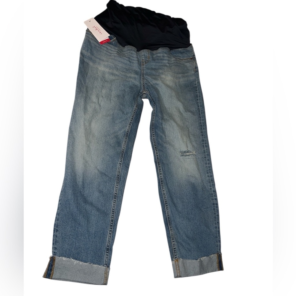 NWT Isabel Maternity by Ingrid & Isabel Blue Denim Maternity Jeans with panel